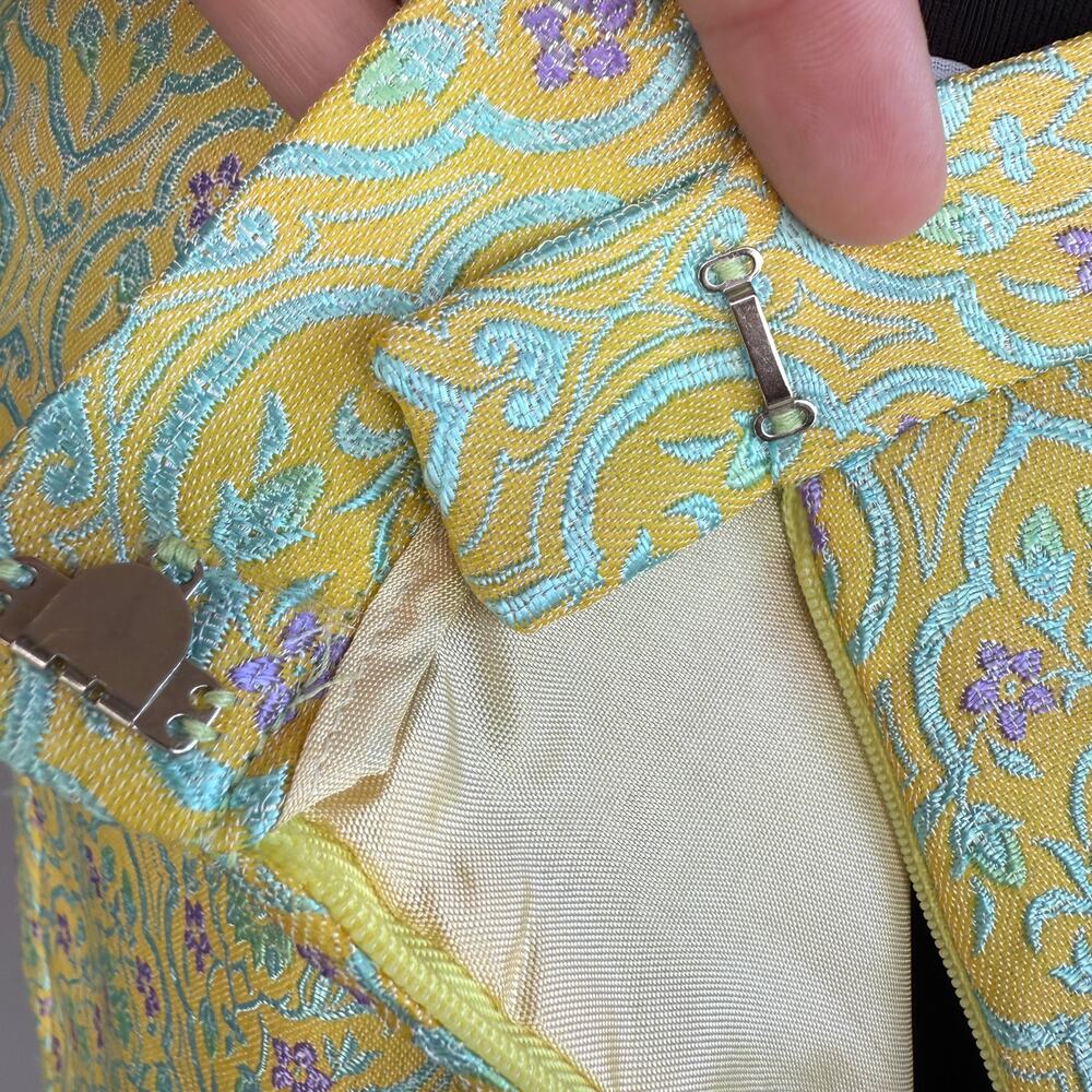 Vtg 90s Y2K Rickie Freeman for Teri Jon brocade pencil skirt - Size M Easter - Picture 4 of 10
